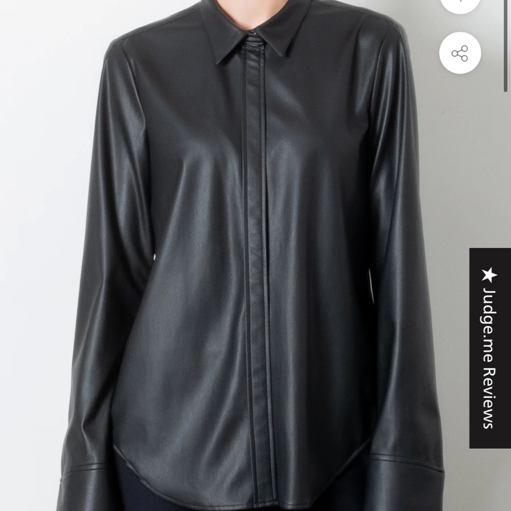 Elaine Kim vegan leather shirt